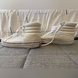 Leather high top sneakers